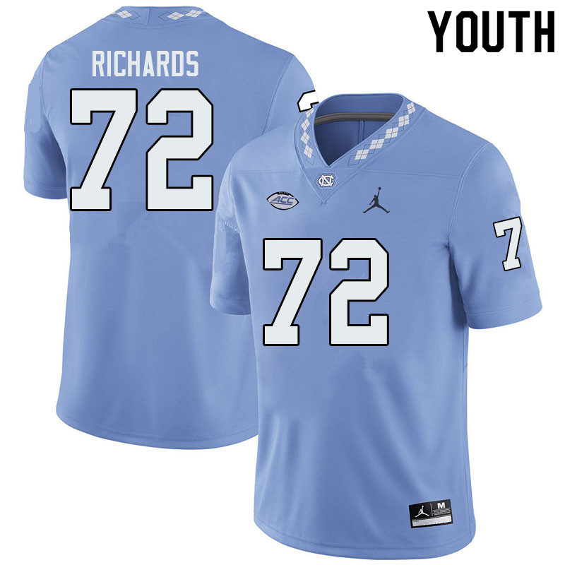 Jordan Brand Youth #72 Asim Richards North Carolina Tar Heels College Football Jerseys Sale-Blue